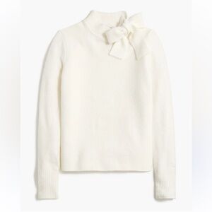 J. Crew Cream Bow Sweater